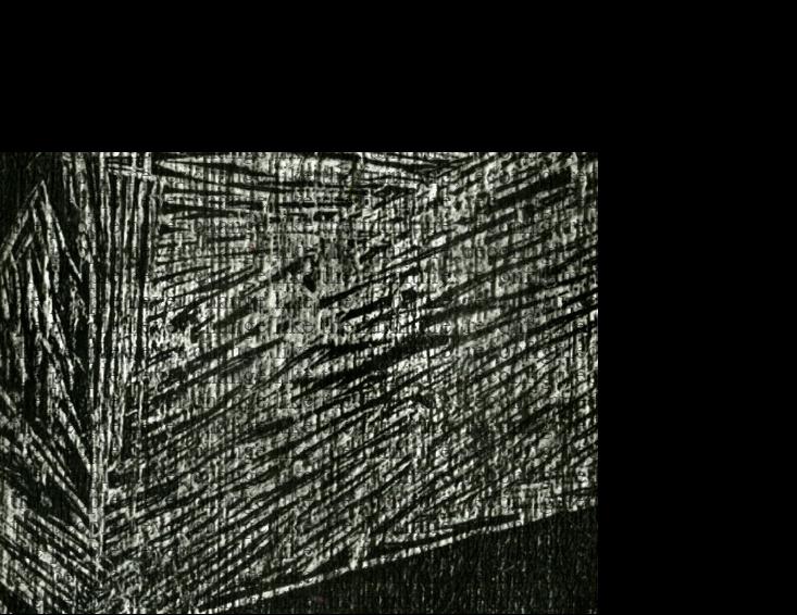 [fragment] 'the people never change, like the furniture, reconfigured but same framework, same upholstery -- iteration 0' <br> scan of woodblock print with repeated watermark (generated and embedded within the image using Python script); 2020